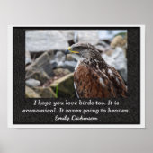 Liefde van vogels - Emily Dickinson quote - print (Voorkant)
