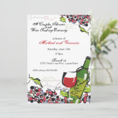 Liefde van wijn en druiven kaart (Staand voorkant)