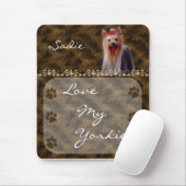 Liefde van Yorkie Yorkshire Terrier Mousepad-brown Muismat (Met muis)