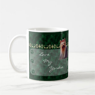 Liefde van Yorkie Yorkshire Terrier Pawprint Mok -