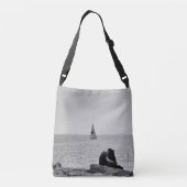 Liefde van zee crossbody tas (Achterkant)