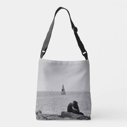 Liefde van zee crossbody tas (Achterkant)