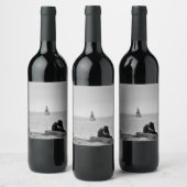 Liefde van zee wijn etiket (Flessen)