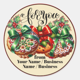 Liefde vanuit de oven voedingssticker ronde sticker