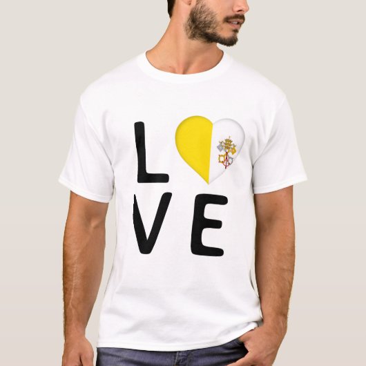 Liefde - Vaticaanstad vlag T-shirt (Voorkant)