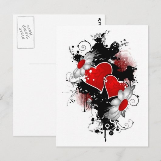 liefde vectoren briefkaart (Voorkant / Achterkant)