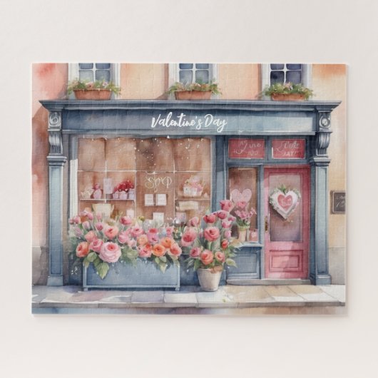 Liefde Venster Valentijnsdag Legpuzzel (Horizontaal)