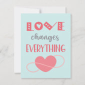 Liefde verandert alles | Valentijnsdag-kaart (Voorkant)