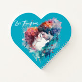 Liefde verandert hartvormig notitieboek (Achterkant)