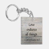 Liefde verdraagt alle dingen, citeren Korinthiërs Sleutelhanger (Voorkant Links)