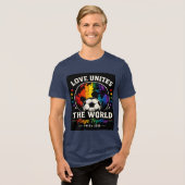 Liefde verenigt de wereld Tri-Blend shirt (Voorkant volledig)