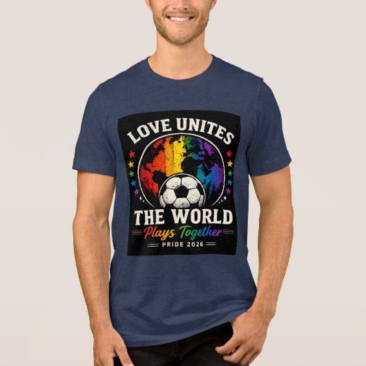 Liefde verenigt de wereld Tri-Blend shirt (Voorkant)