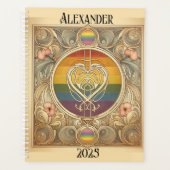 Liefde verenigt ons met Pastel Rainbow Planner (Voorkant)