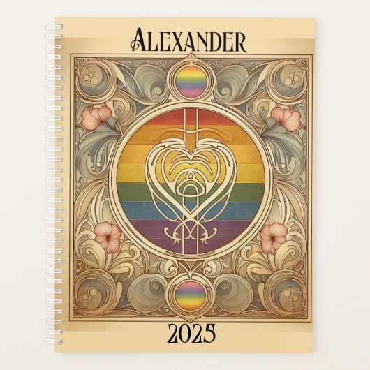 Liefde verenigt ons met Pastel Rainbow Planner (Voorkant)