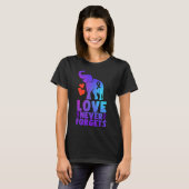 Liefde vergeet nooit Alzheimer Elephant 1 T-shirt (Voorkant volledig)