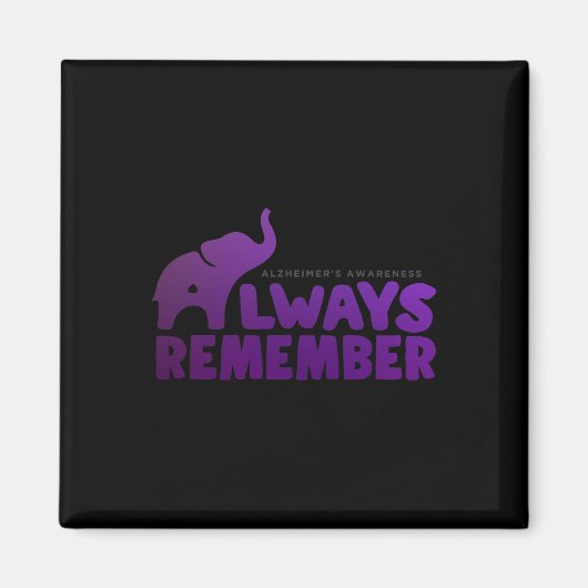 Liefde vergeet nooit Alzheimer Elephant 2 Magneet (Voorkant)