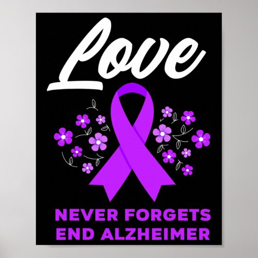 Liefde vergeet nooit einde Alzheimer Poster (Voorkant)