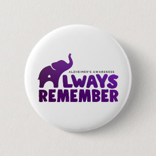 Liefde vergeet nooit Heimerheimer Olifant Ronde Button 5,7 Cm