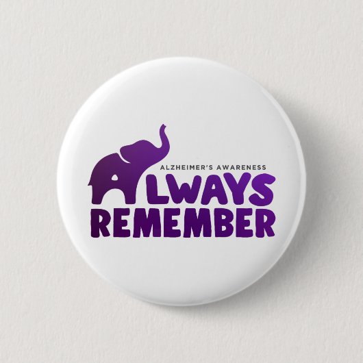 Liefde vergeet nooit Heimerheimer Olifant Ronde Button 5,7 Cm (Voorkant)