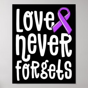 Liefde vergeet nooit herinneringen doen ertoe Alzh Poster