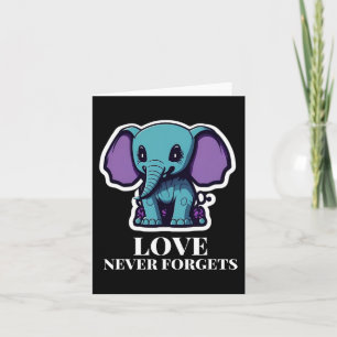 Liefde vergeet nooit olifant voor meisjes Alzheime Kaart
