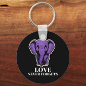 Liefde vergeet nooit olifant voor vrouw Alzheimer Sleutelhanger (Achterkant)