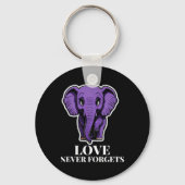 Liefde vergeet nooit olifant voor vrouw Alzheimer Sleutelhanger (Achterkant)