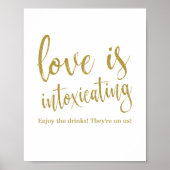 Liefde vergiftigt Glitter 8x10 bruiloft Poster (Voorkant)