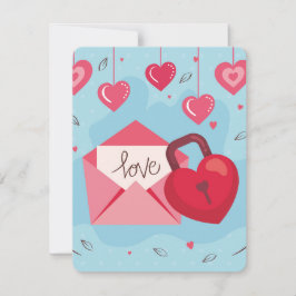 Liefde vergrendeld feestdagenkaart