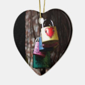 Liefde vergrendeld keramisch ornament (Links)