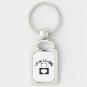 Liefde vergrendeld sleutelhanger