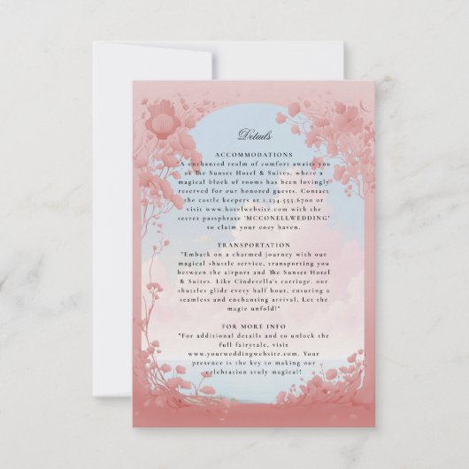 Liefde verhaal boek cover bruiloft details kaart (Voorkant)