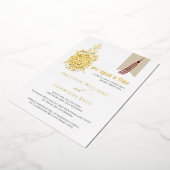 Liefde verhaal eens op een moment om echt goud te folie uitnodiging (Gedraaid)