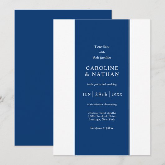 Liefde verhaal over elegante kleurenband in diep b kaart (Voorkant / Achterkant)