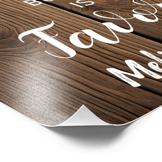 Liefde verhaal Rustic country barn bruiloft Foto Afdruk (Hoek)