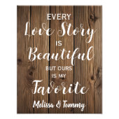 Liefde verhaal Rustic country barn bruiloft Foto Afdruk (Voorkant)