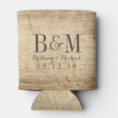 Liefde verhaal Schuur hout rustieke bruiloft Blikjeskoeler (Achterkant)