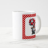 "Liefde verheft het hart" Hart Ballon Kabouter Grote Koffiekop (Voorkant rechts)