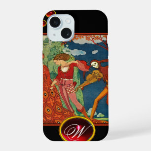 LIEFDE, VERLANGEN EN DOOD RODE EDELE STEEN MONOGRA iPhone 15 CASE