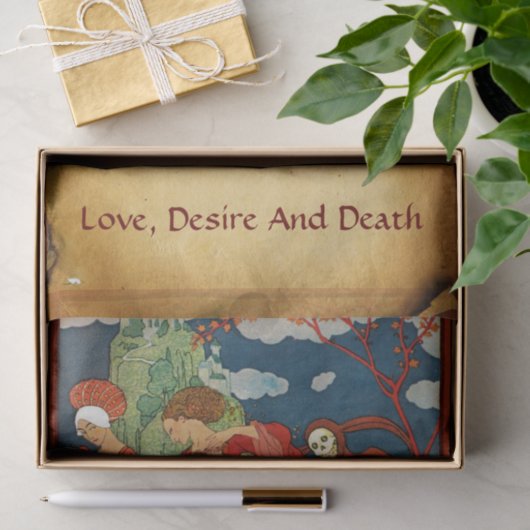 LIEFDE ,VERLANGEN EN DOOD Valentijnsdag perkament Tissuepapier (Geschenk)