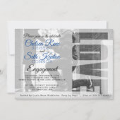 Liefde Verloving - blauw - Creëer uw eigen Kaart (Voorkant)