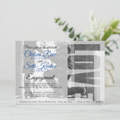 Liefde Verloving - blauw - Creëer uw eigen Kaart (Staand voorkant)