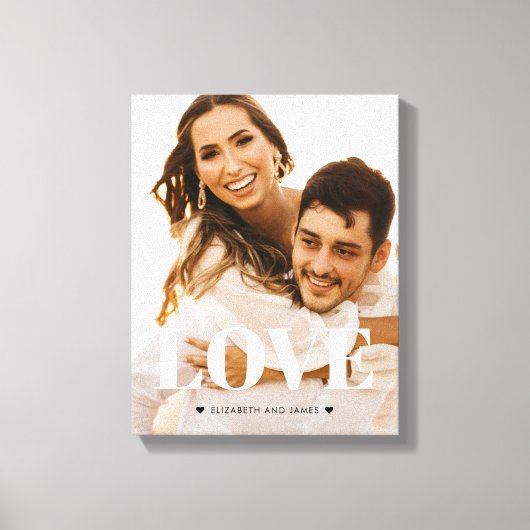 Liefde Verlovingsfoto Canvasprint Canvas Afdruk (Voorkant)