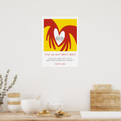 Liefde veroorzaakt angst 18 x 24 Poster (Keuken)