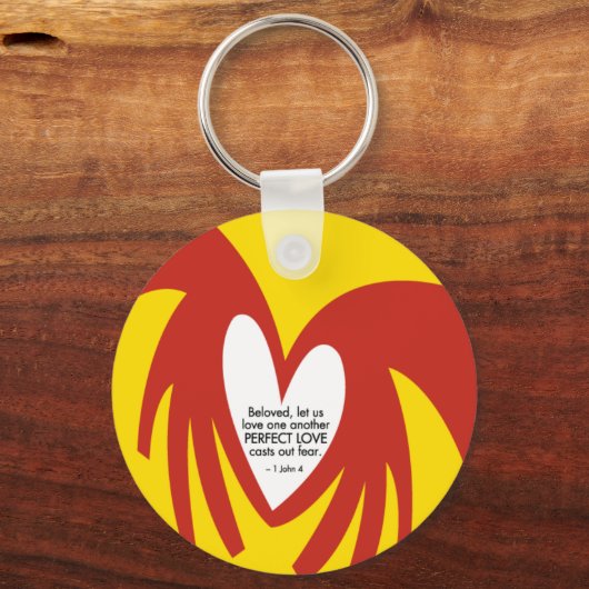 Liefde veroorzaakt angst - sleutelhanger (Voorkant)