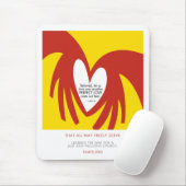 Liefde veroorzaakt angst voor Mousepad Muismat (Met muis)