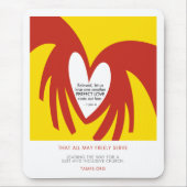 Liefde veroorzaakt angst voor Mousepad Muismat (Voorkant)