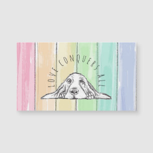 liefde verovert alle hondshond van de regenbooghon