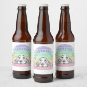 liefde verovert alle hondshond van de regenbooghon bier etiket (Flessen)
