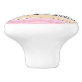 liefde verovert alle hondshond van de regenbooghon keramische knop (Zijkant)